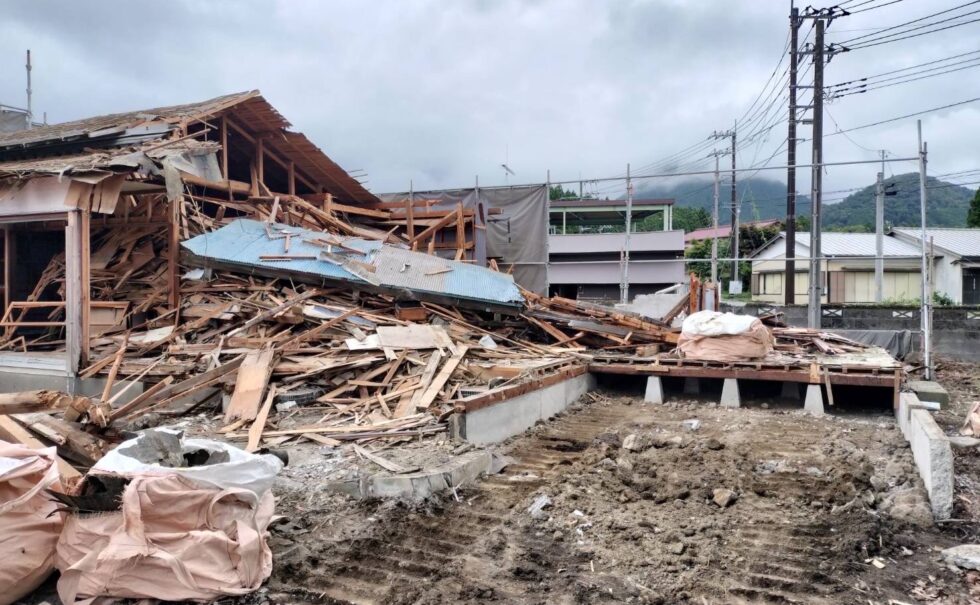 猪之頭木造平屋建て解体工事